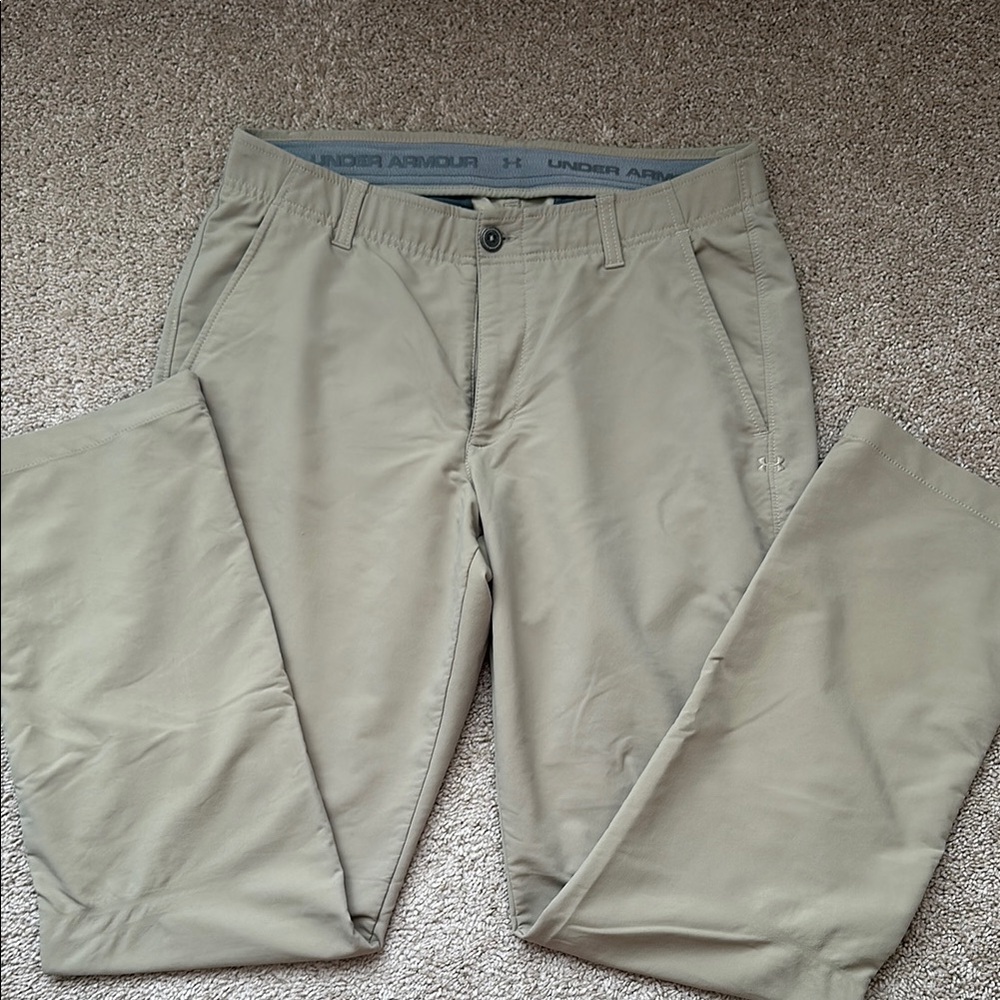Under Armour Tan Gold Straight-Leg Pant